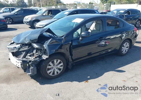 2012 Honda Civic Lx from USA, damaged, VIN 19XFB2F58CE379781